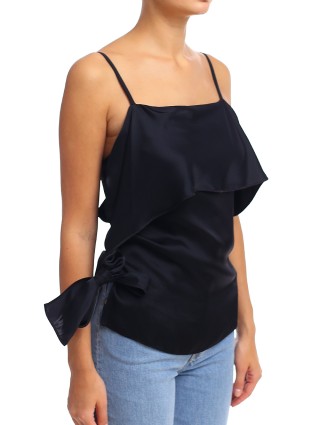 Чёрный топ HELMUT LANG: фото 7 - Invogue